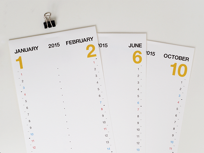 カレンダー|TIC TAC DAYS 2015